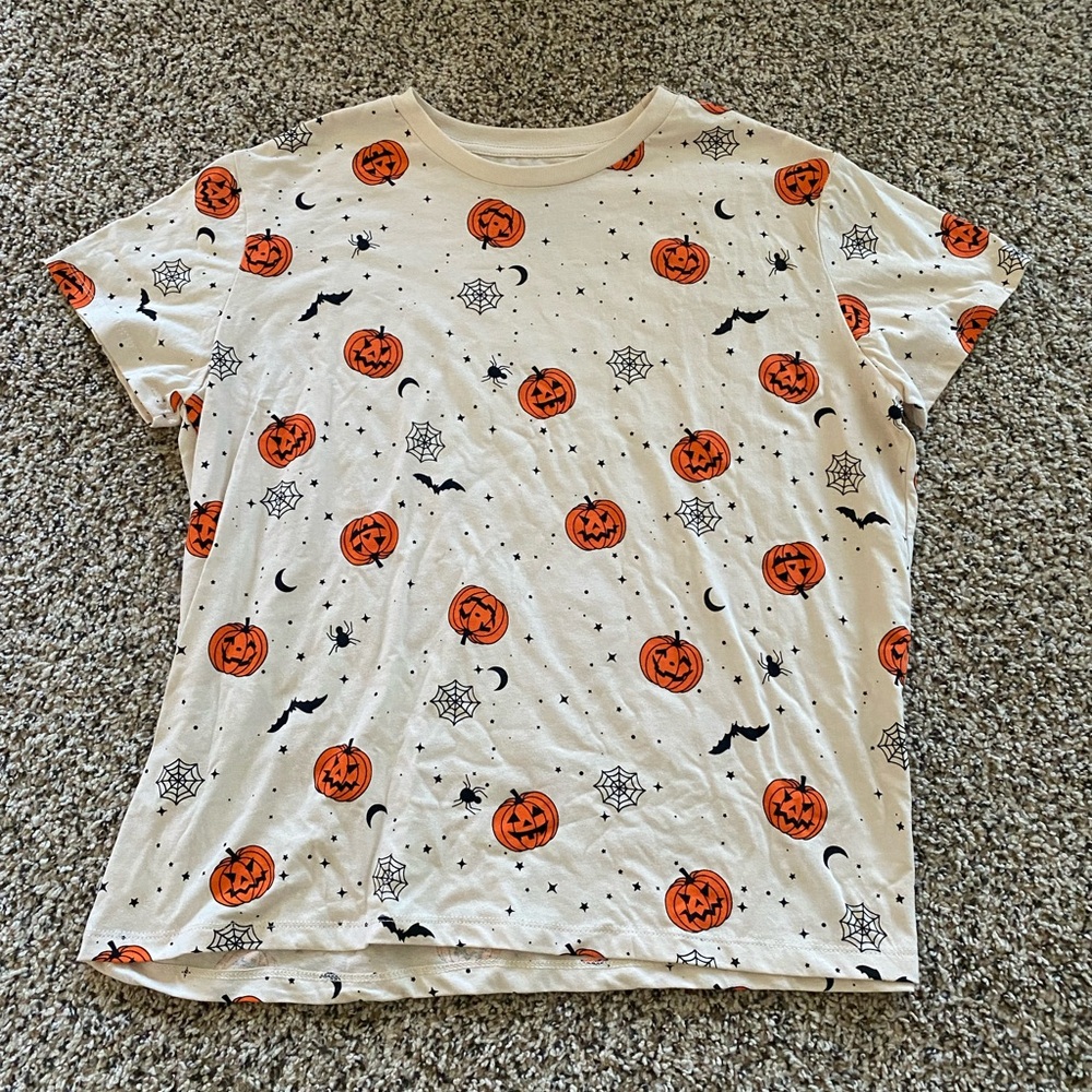 Halloween Pumpkin Bats Spiderweb Kids T-Shirt